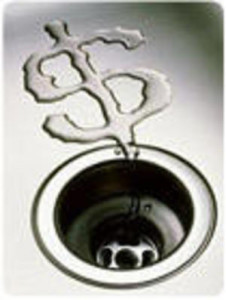 money-down-drain
